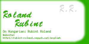 roland rubint business card